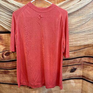 Anthology Womens Pink 3/4 Sleeve 100% Silk Top Sweater Size L